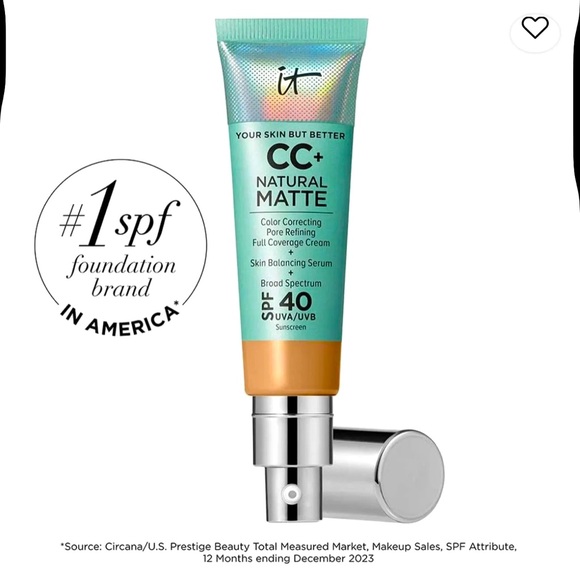 IT Cosmetics CC+ Cream SPF 40 CC+ CREAM NATURAL MATTE FOUNDATION WITH SPF 40 $47 - Picture 1 of 7